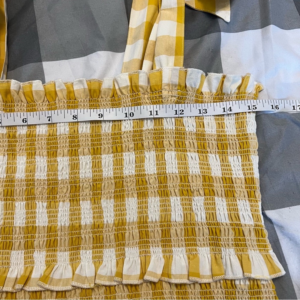 Yellow Gingham Ruffle Dress - Picture 9 of 11